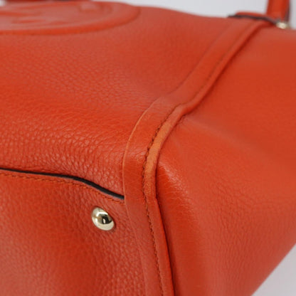 Gucci Soho Convertible Top Handle Bag Leather, ORANGE, LEATHER, Handbag