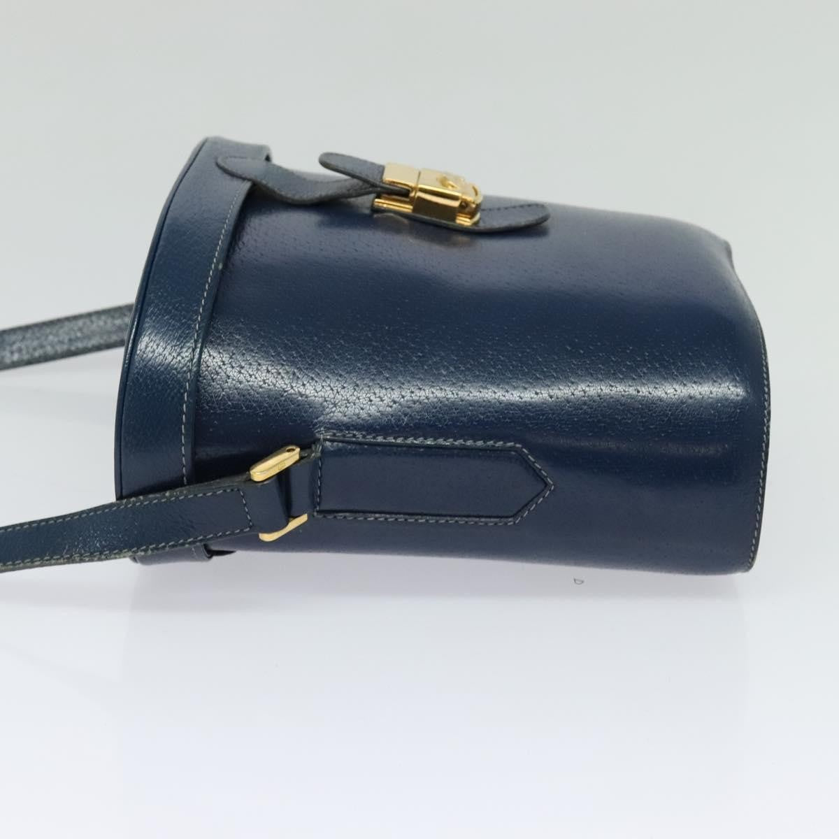 Gucci Vintage Shoulder Bag Leather, BLUE, LEATHER, Shoulder bag