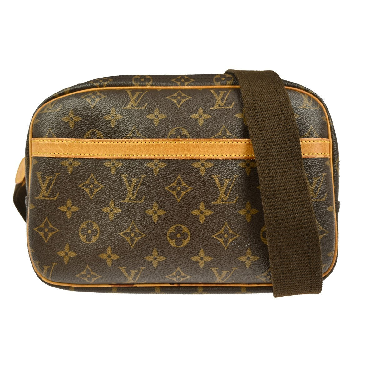 Louis Vuitton Reporter Bag Monogram Canvas, BROWN, CANVAS, Shoulder bag