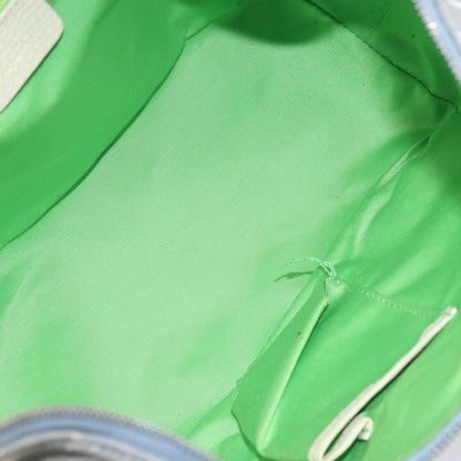 Bvlgari Logomania Shoulder Bag Canvas with Leather, BLUE, CANVAS, Shoulder bag