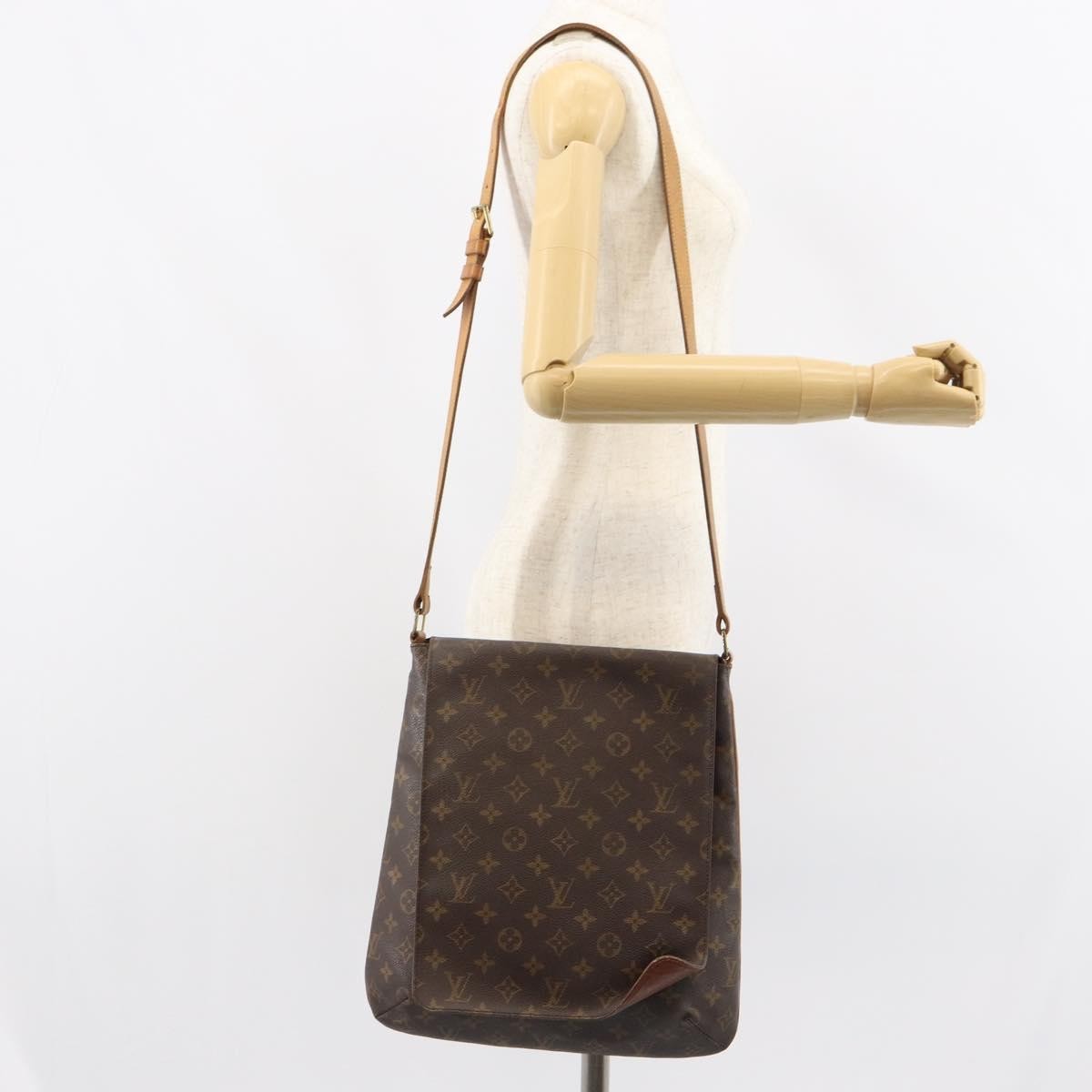 Louis Vuitton Musette Salsa Handbag Monogram Canvas, BROWN, CANVAS, Shoulder bag
