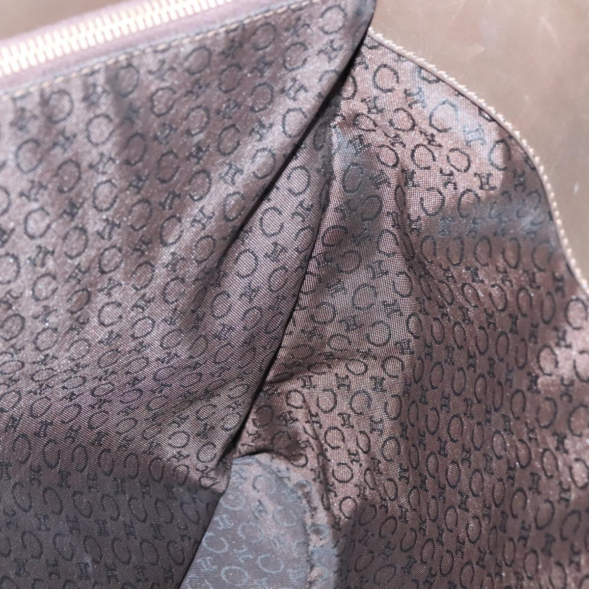 Celine Vintage Macadam Shopper Tote Leather, GOLD, CANVAS, Tote bag