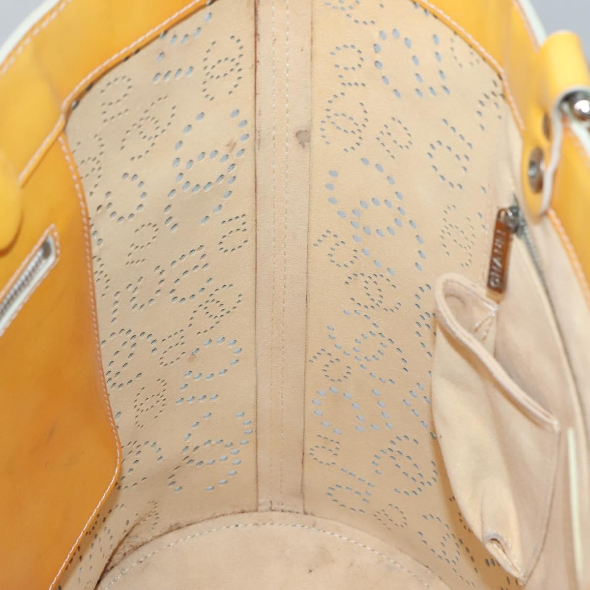 Chanel CC No.5 Shopping Tote Perforated Patent, YELLOW, PATENT_LEATHER, Tote bag
