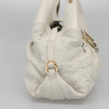 Bvlgari Chandra Hobo Leather, WHITE, LEATHER, Handbag
