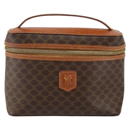 Celine Macadam Vanity Bag Canvas, BROWN, CANVAS, Travel bag