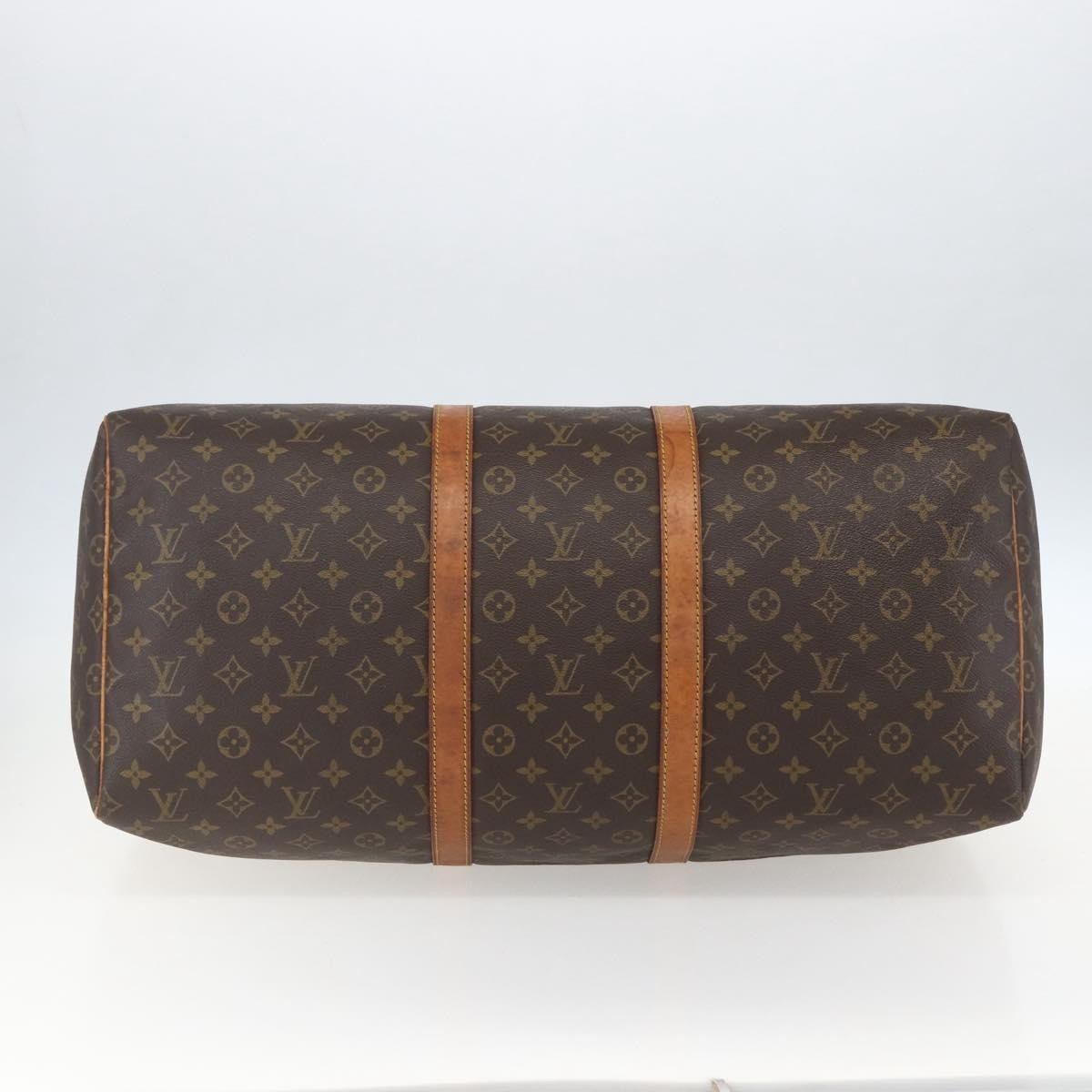 Louis Vuitton Keepall Bag Monogram Canvas, BROWN, CANVAS, Travel bag