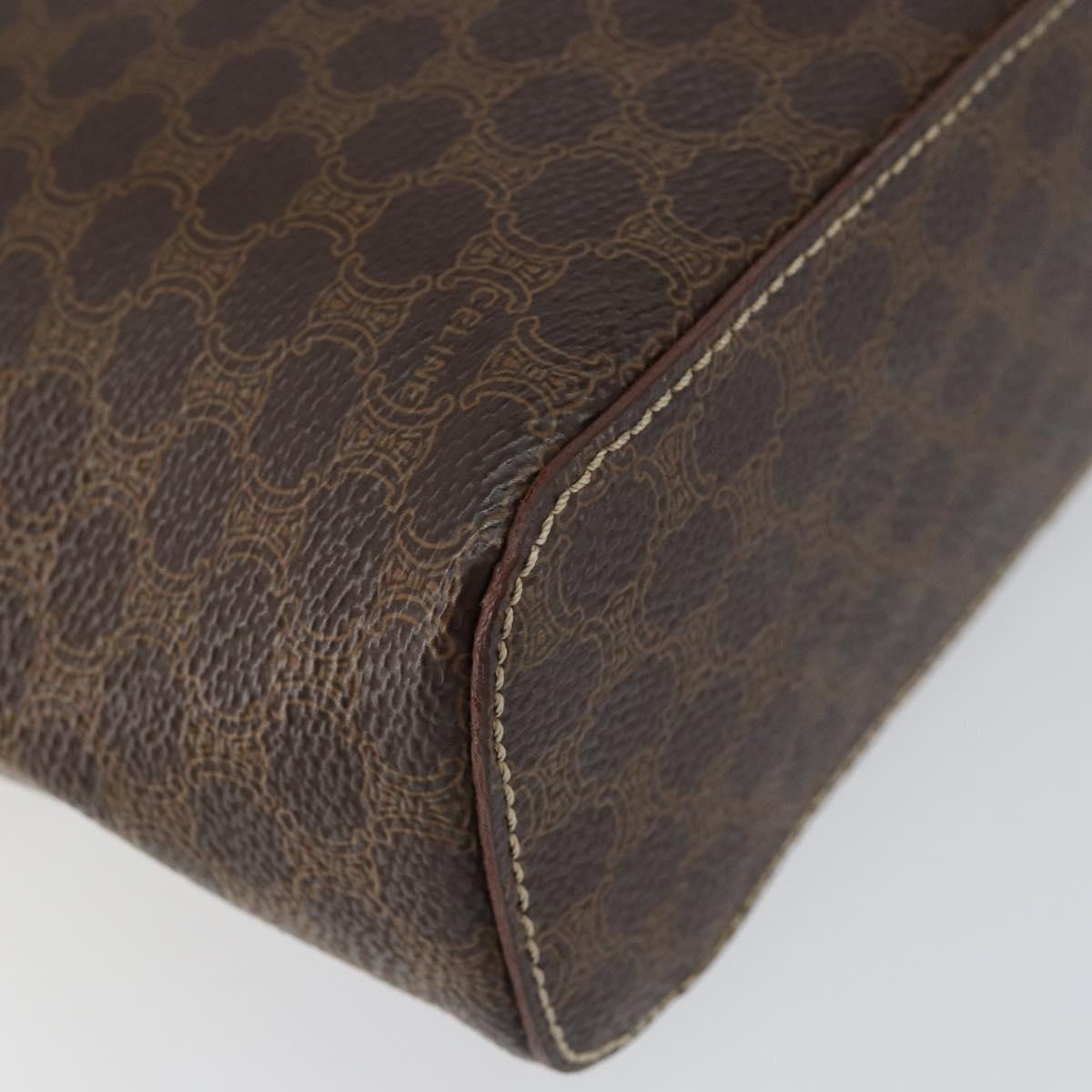 Celine Macadam Vanity Bag Canvas, BROWN, CANVAS, Handbag