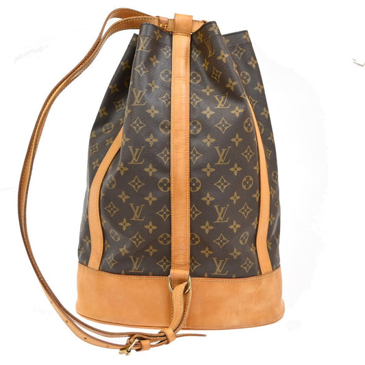 Louis Vuitton Randonnee Backpack Monogram Canvas, BROWN, CANVAS, Shoulder bag