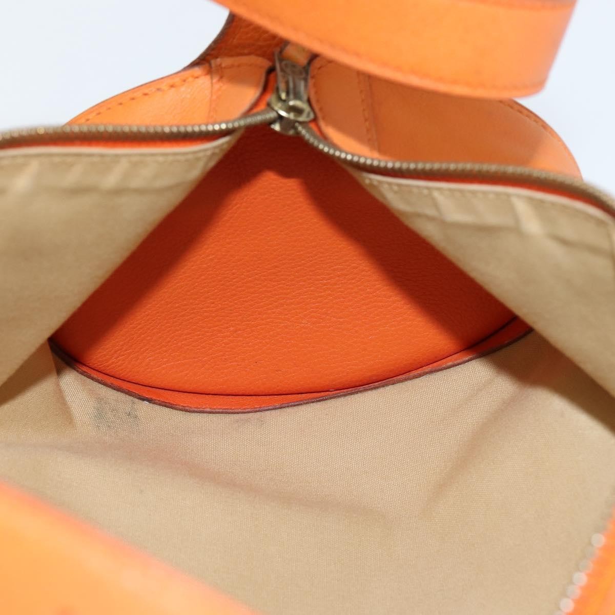 Hermes Sac Doremi Bag Leather, ORANGE, LEATHER, Shoulder bag