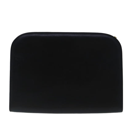 Salvatore Ferragamo Vintage Gancini Chain Shoulder Bag Leather, BLACK, LEATHER, Shoulder bag