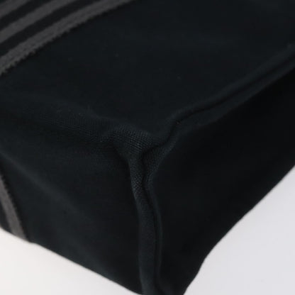 Hermes Fourre Tout Tote Canvas, BLACK, CANVAS, Tote bag