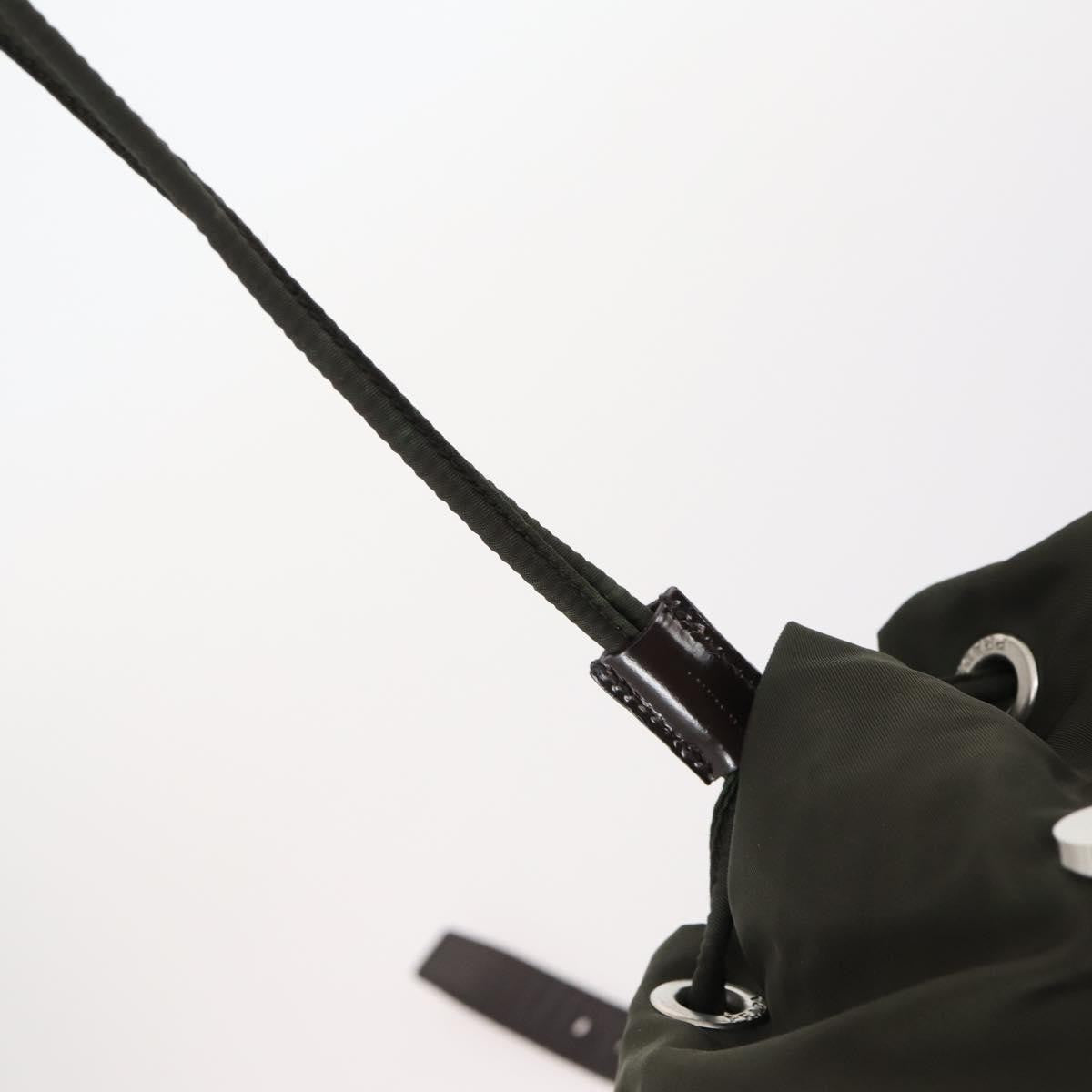 Prada Corsaire Backpack Embroidered Quilted Denim, KHAKI, NYLON, Backpack