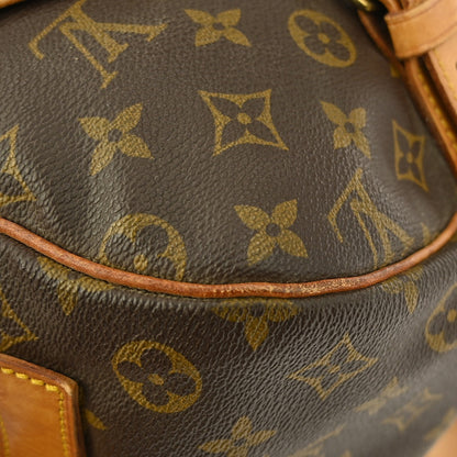 Louis Vuitton Saumur Handbag Monogram Canvas, BROWN, CANVAS, Shoulder bag
