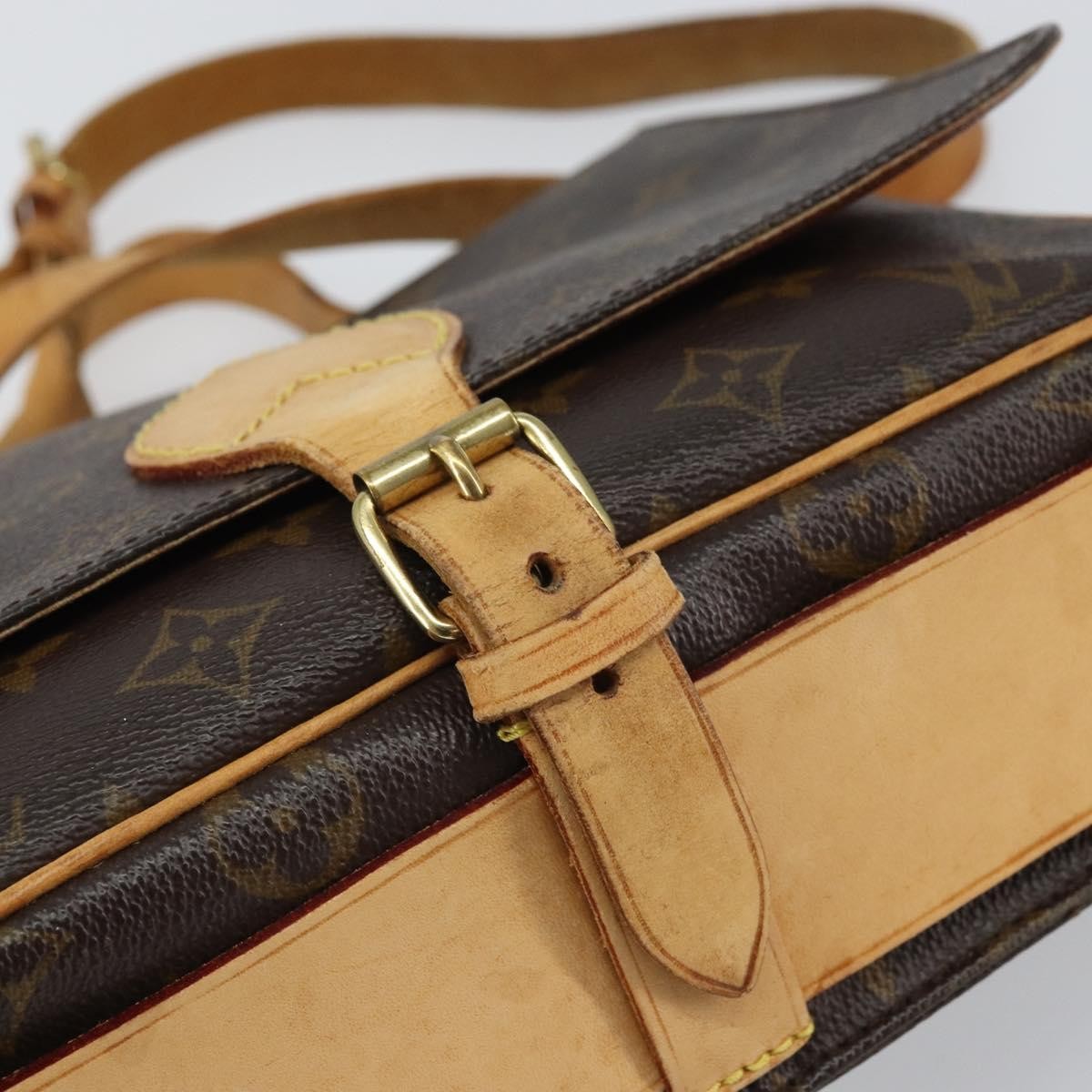 Louis Vuitton Cartouchiere Handbag Monogram Canvas, BROWN, CANVAS, Shoulder bag