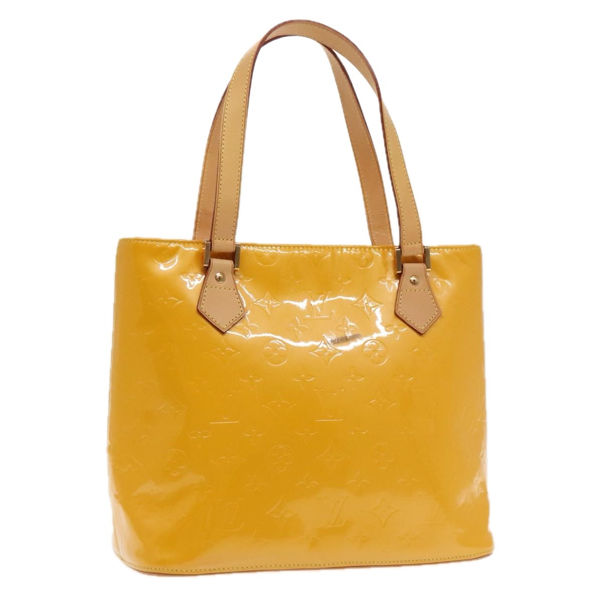 Louis Vuitton Houston Handbag Monogram Vernis, YELLOW, PATENT_LEATHER, Handbag