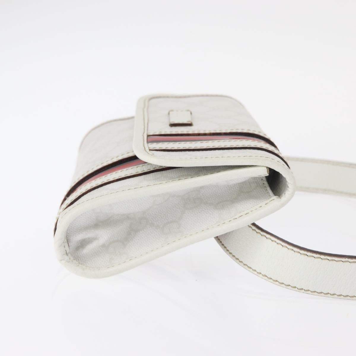 Gucci Sherry Line Waist Bag GG Canvas, WHITE, CANVAS, Shoulder bag