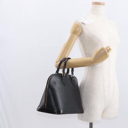 Louis Vuitton Alma Handbag Epi Leather, BLACK, LEATHER, Handbag