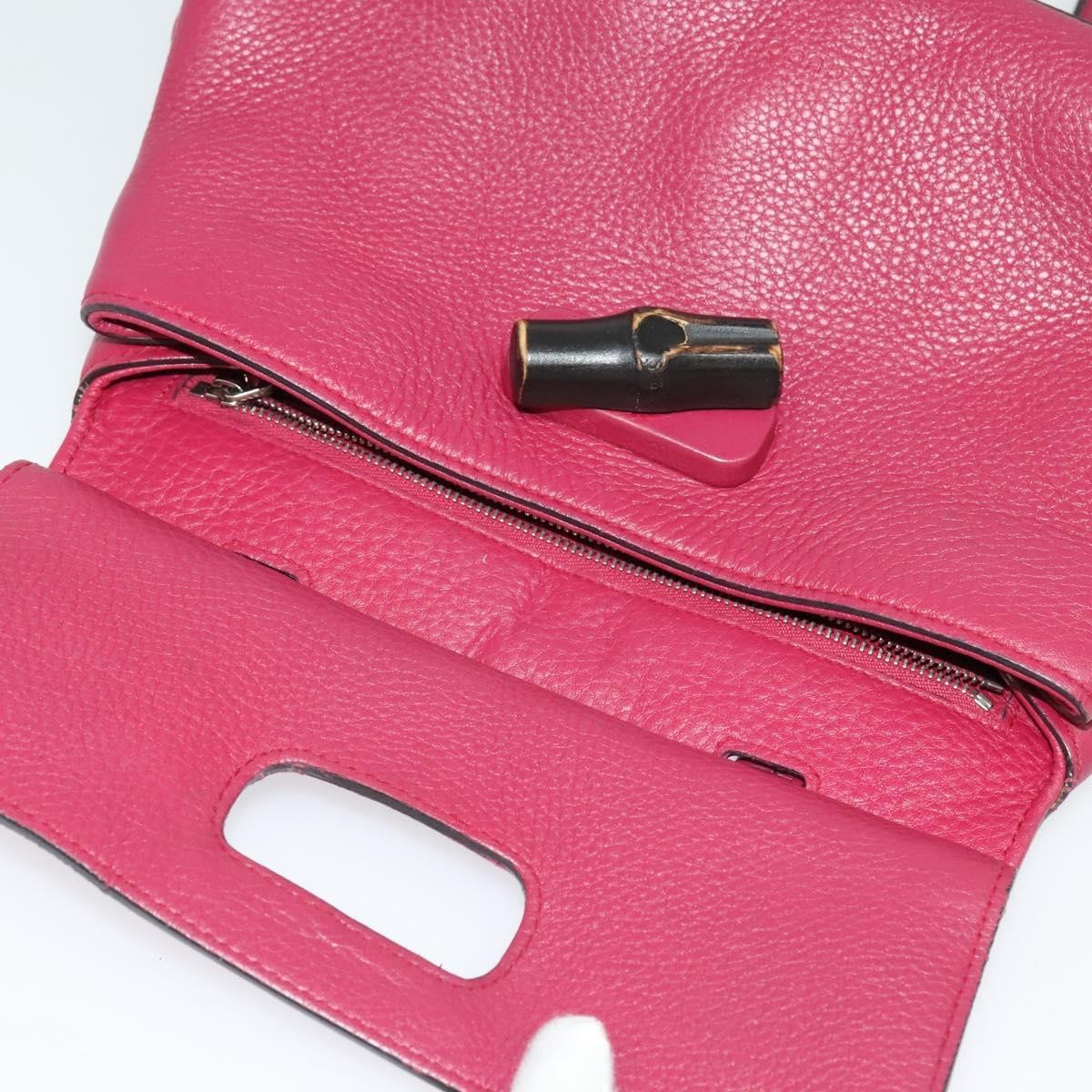 Gucci Bamboo Daily Top Handle Bag Leather, PINK, LEATHER, Handbag