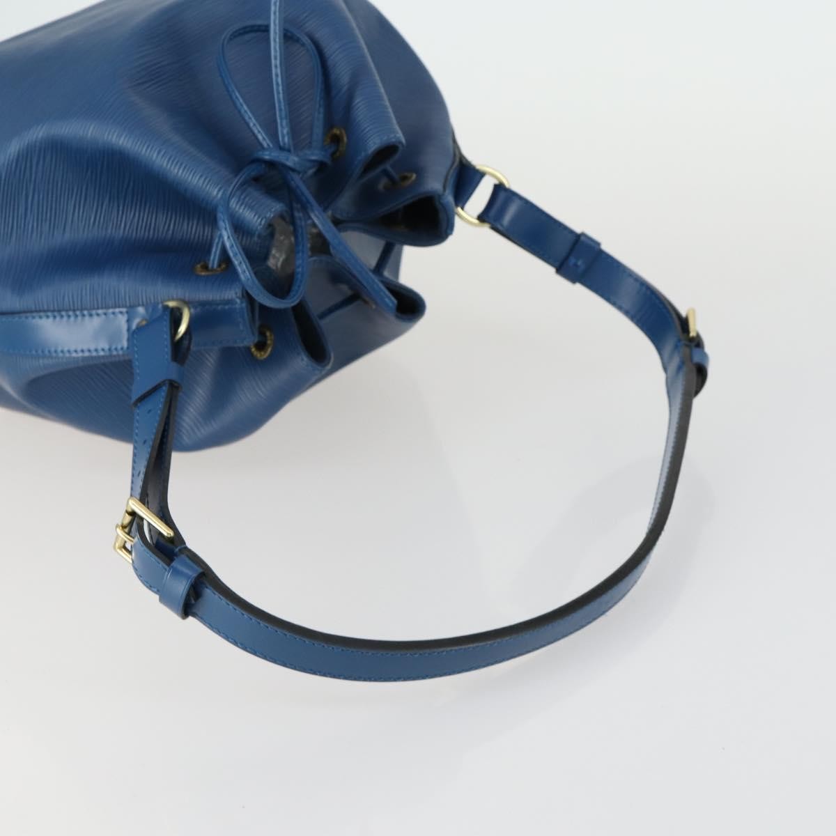 Louis Vuitton Petit Noe Handbag Epi Leather, BLUE, LEATHER, Shoulder bag