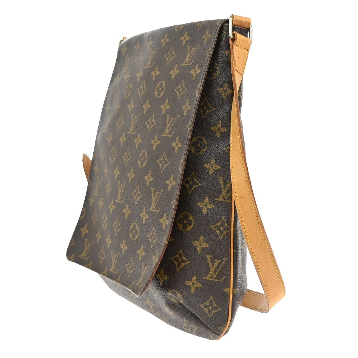 Louis Vuitton Musette Salsa Handbag Monogram Canvas, BROWN, LEATHER, Shoulder bag