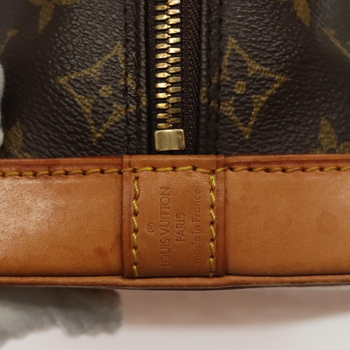 Louis Vuitton Alma Handbag Monogram Canvas, BROWN, CANVAS, Handbag