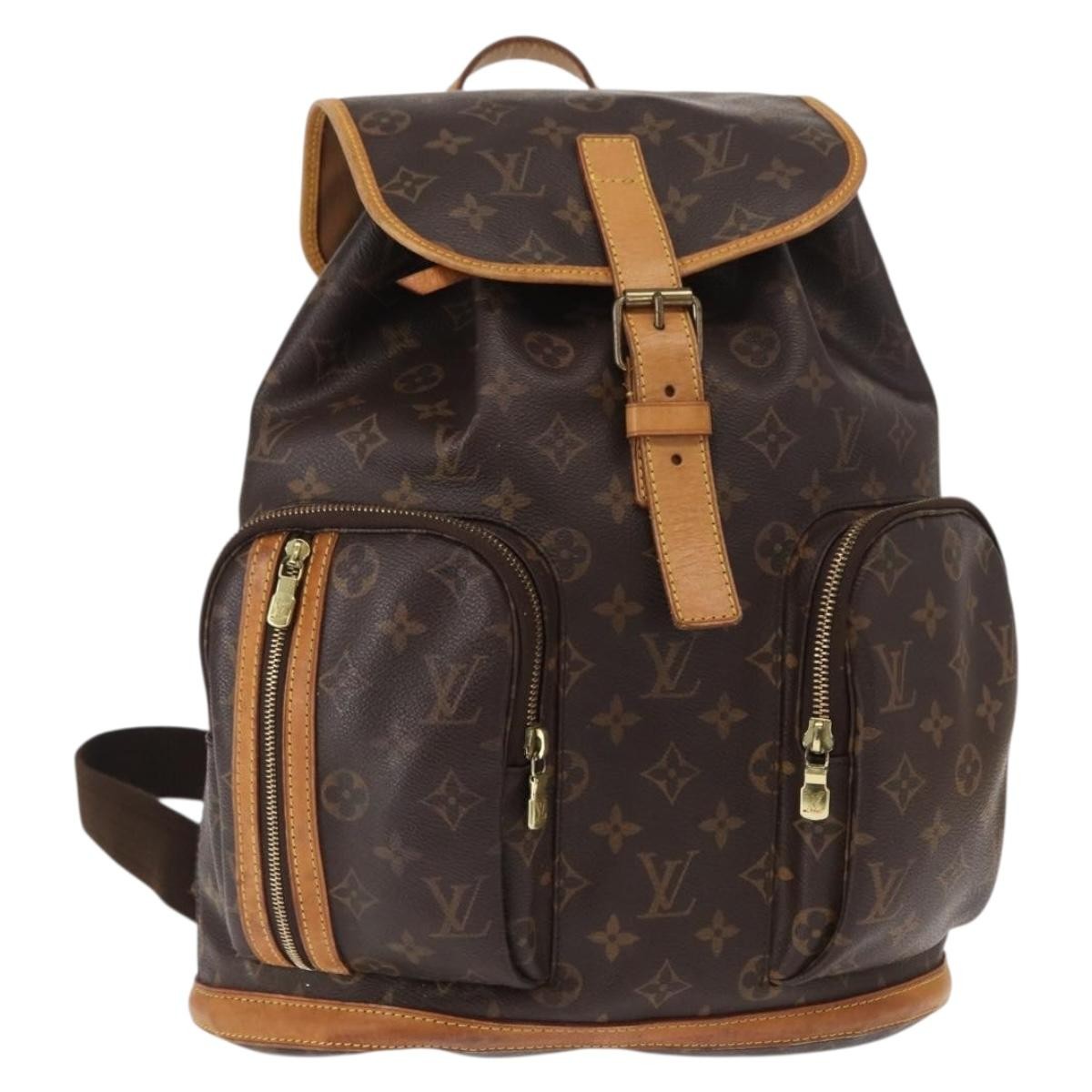 Louis Vuitton Bosphore Backpack Monogram Canvas, BROWN, CANVAS, Backpack