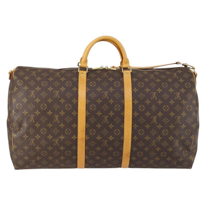 Louis Vuitton Keepall Bandouliere Bag Monogram Canvas, BROWN, CANVAS, Travel bag