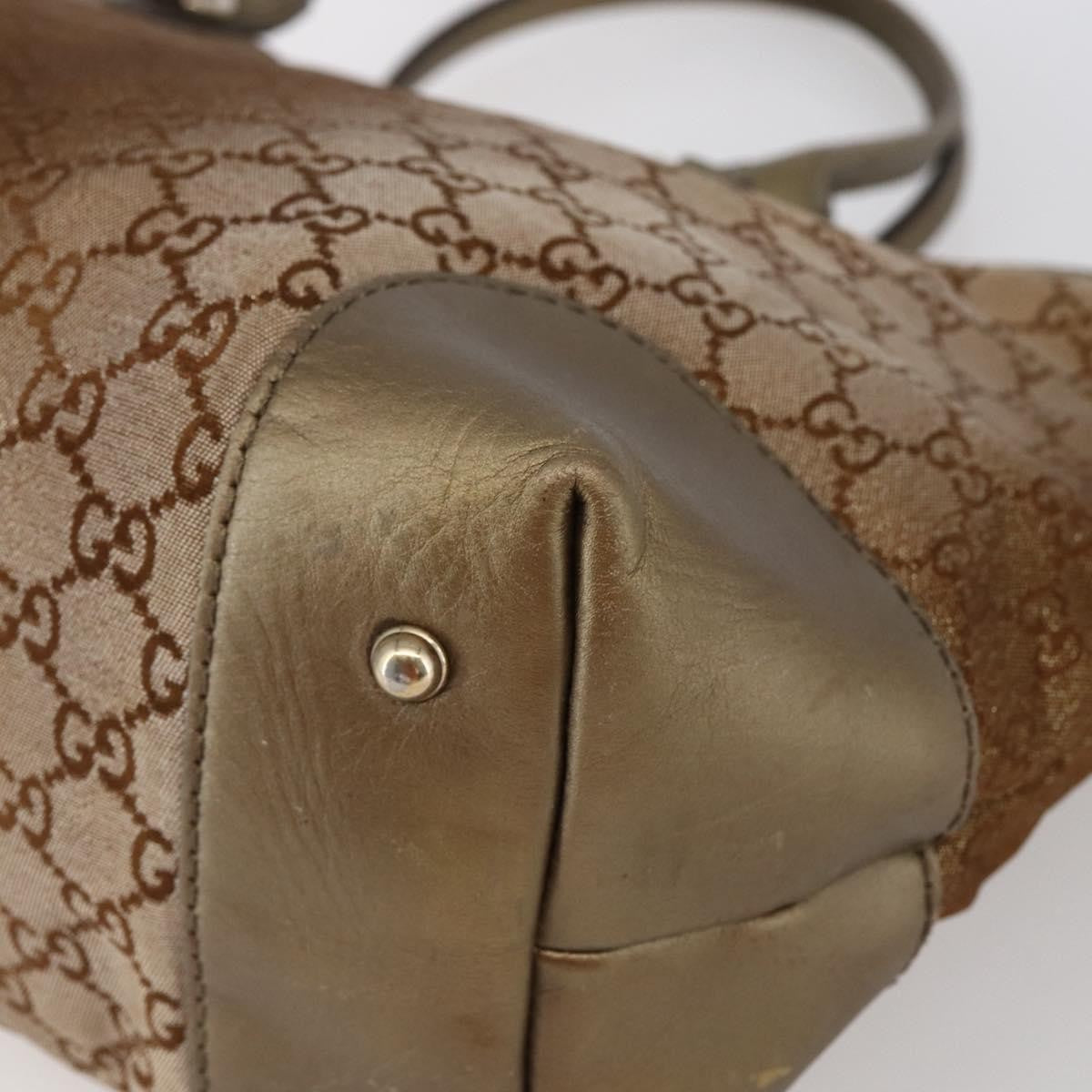 Gucci Heart Bit Open Tote GG Canvas with Leather, BEIGE, CANVAS, Tote bag