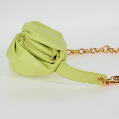 Bottega Veneta The Chain Pouch Leather, YELLOW, LEATHER, Clutche & pouche