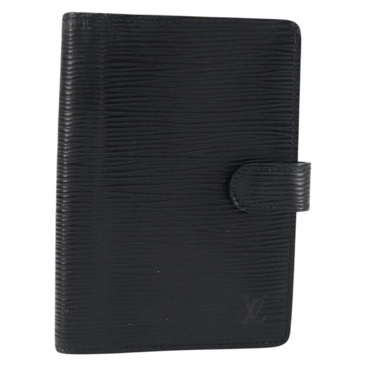 Louis Vuitton Agenda Cover Epi Leather, BLACK, LEATHER, Wallets