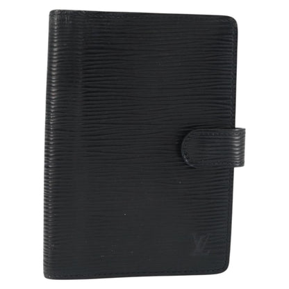Louis Vuitton Agenda Cover Epi Leather, BLACK, LEATHER, Wallets