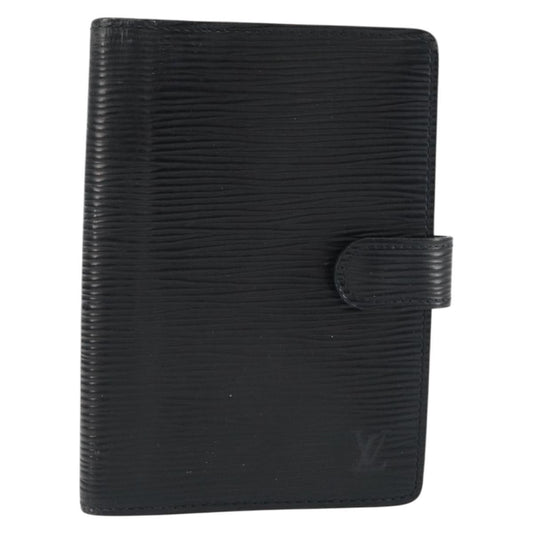 Louis Vuitton Agenda Cover Epi Leather, BLACK, LEATHER, Wallets