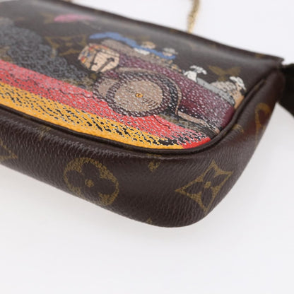 Louis Vuitton Pochette Accessoires Limited Edition Christmas Animation Monogram Canvas, BROWN, CANVAS, Clutche & pouche