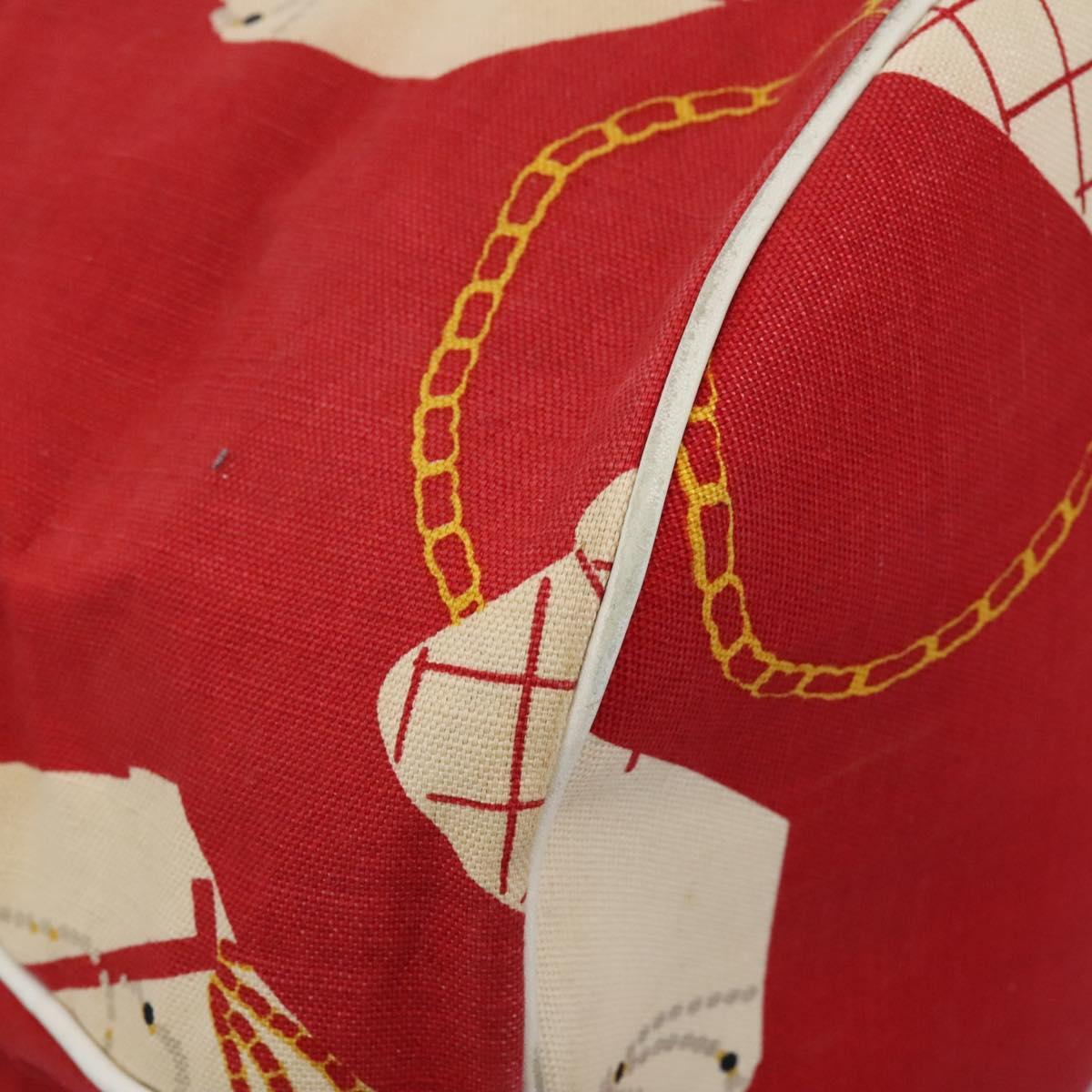 Chanel Chain Shoulder Bag Canvas, RED, CANVAS, Shoulder bag