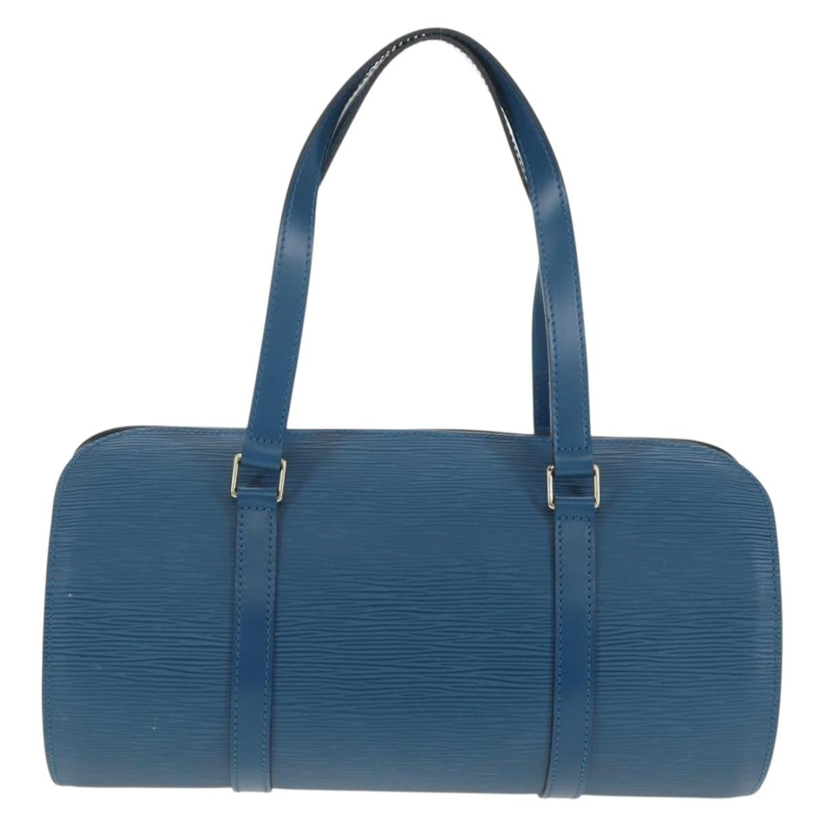 Louis Vuitton Soufflot Handbag Epi Leather, BLUE, LEATHER, Handbag