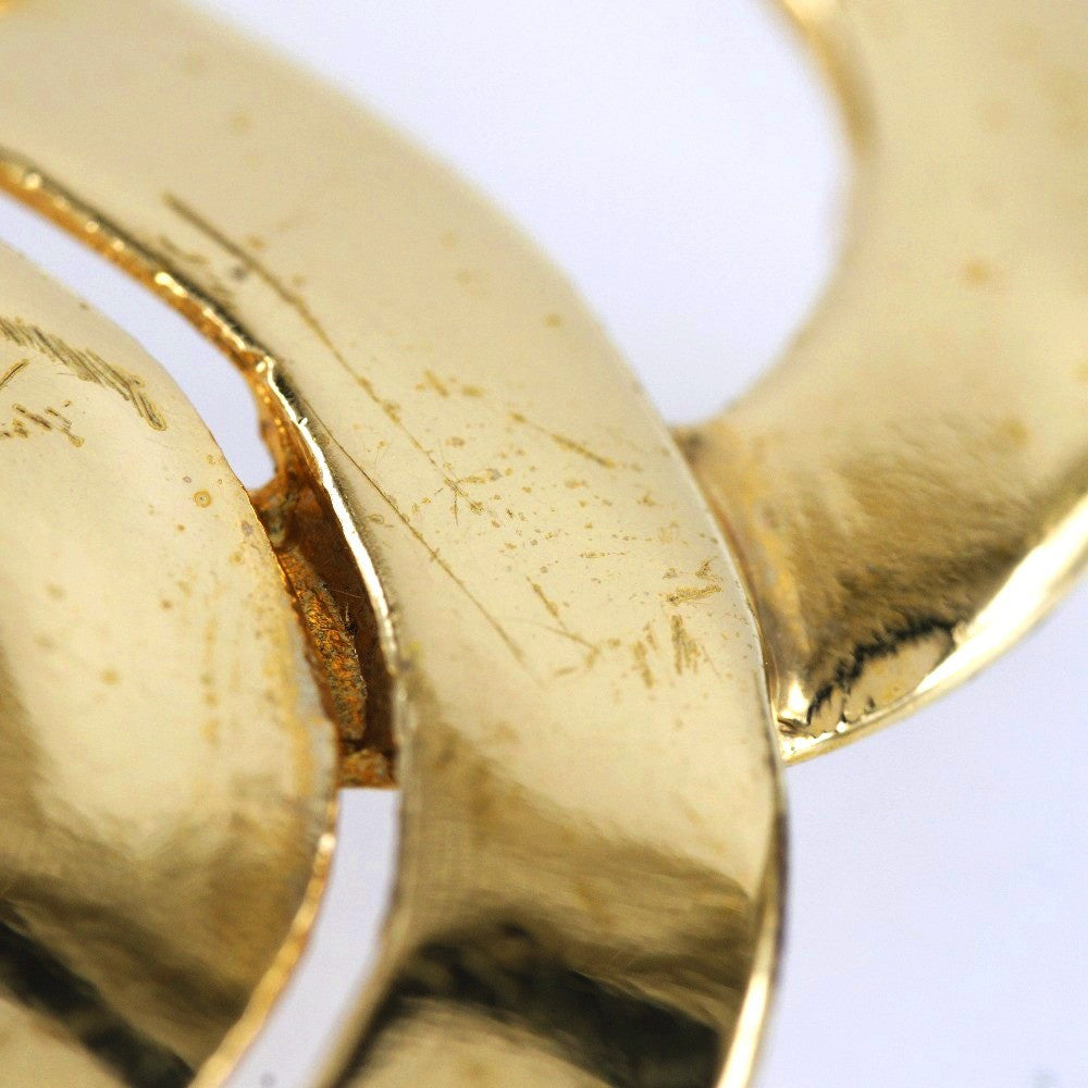 Chanel Vintage CC Heart Brooch Metal, GOLD, GOLD_PLATED, Brooch