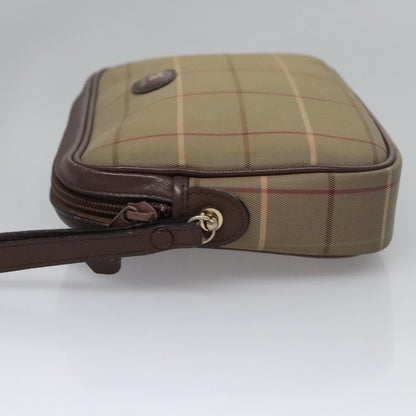 Burberry Nova check Pochette Canvas, BROWN, CANVAS, Clutche & pouche
