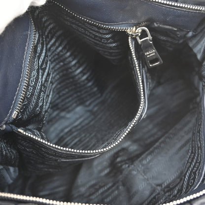 Prada Gaufre Convertible Tote Nappa Leather, BLACK, LEATHER, Tote bag