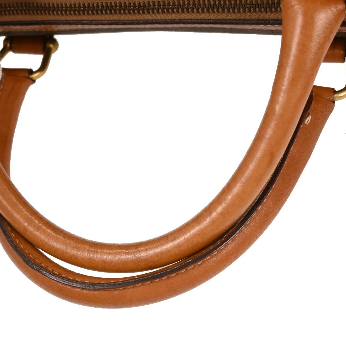 Celine Macadam Handbag Macadam with leather, BROWN, CANVAS, Handbag