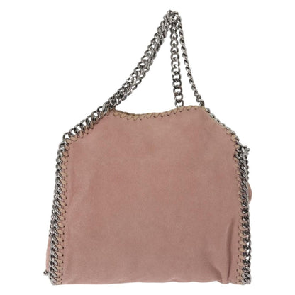 Stella McCartney Falabella Fold Over Crossbody Bag Suede, PINK, SUEDE, Crossbody bag