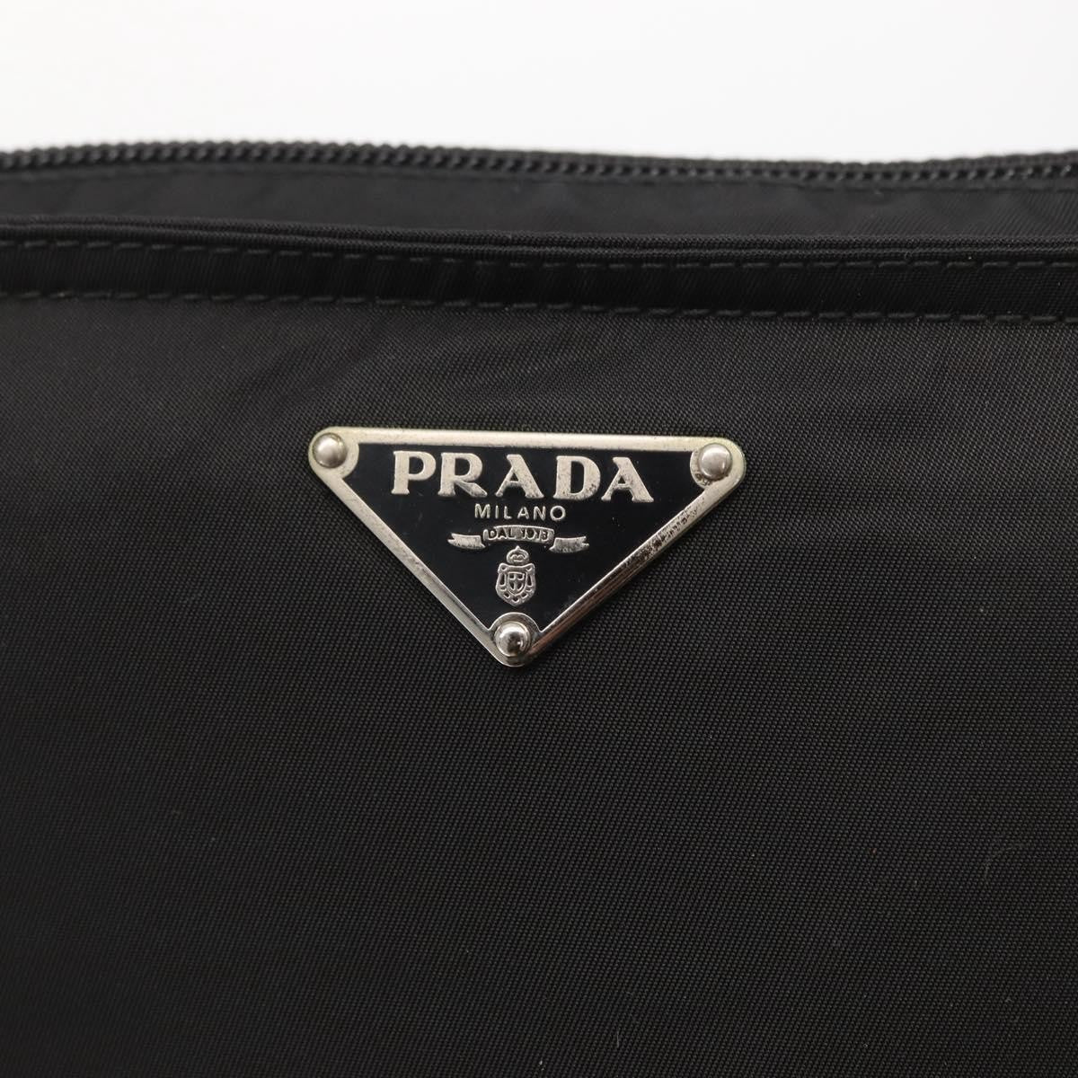 Prada Zip Top Messenger Bag Tessuto, BLACK, NYLON, Shoulder bag