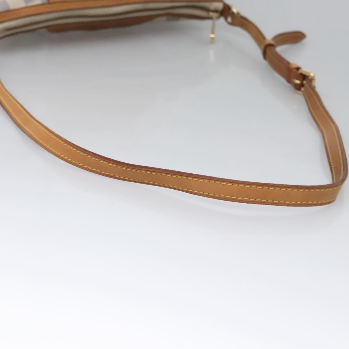 Louis Vuitton Siracusa Handbag Damier, WHITE, CANVAS, Shoulder bag