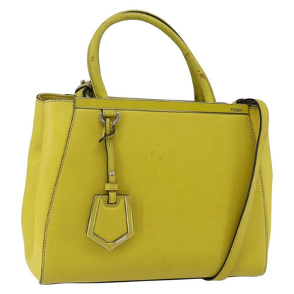 Fendi 2Jours Bag Leather, YELLOW, LEATHER, Handbag
