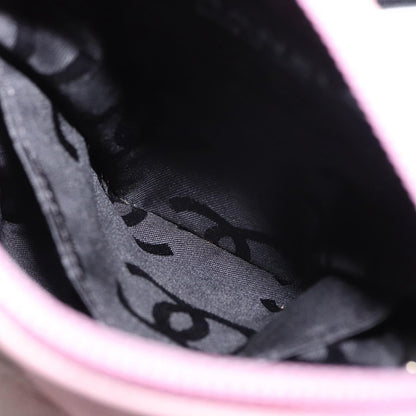 Chanel Cambon Crossbody Bag Quilted Leather, PINK, LEATHER, Clutche & pouche