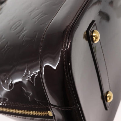 Louis Vuitton Alma Handbag Monogram Vernis, PURPLE, PATENT_LEATHER, Handbag