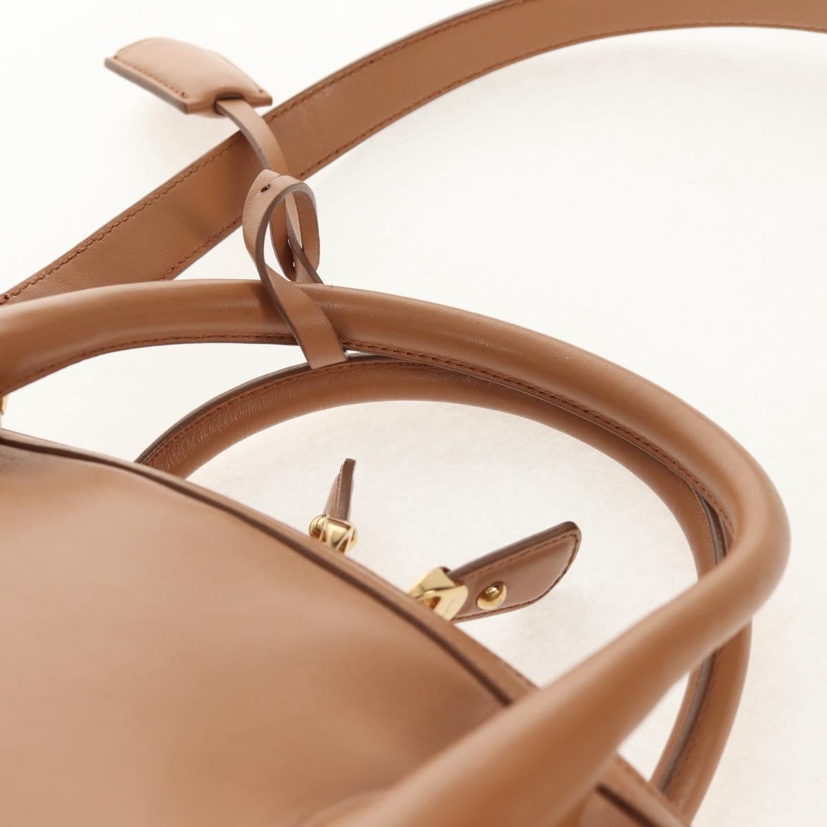 Salvatore Ferragamo Vintage Fiamma Satchel Canvas and Leather, BEIGE, CANVAS, Handbag