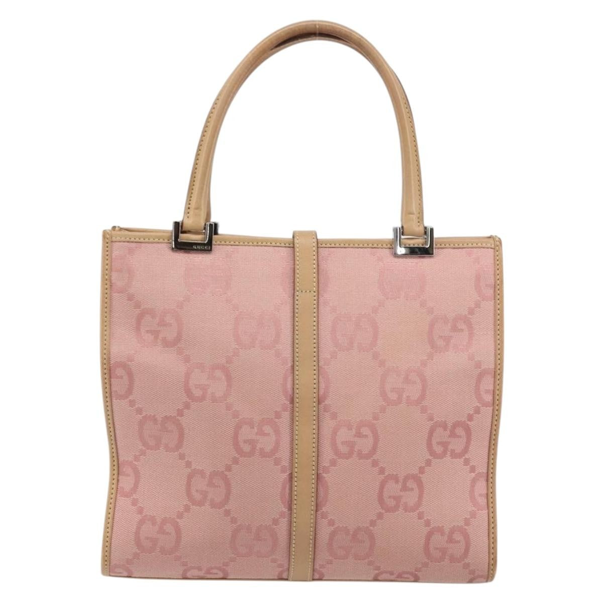 Gucci Vintage Jackie Handbag Canvas, PINK, CANVAS, Handbag
