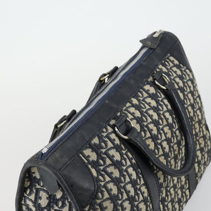 Christian Dior Vintage Trotter Boston Bag Canvas, NAVY, CANVAS, Travel bag