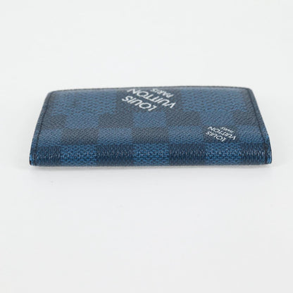 Louis Vuitton Graphite Card Case Monogram Damier, BLUE, CANVAS, Card Holders