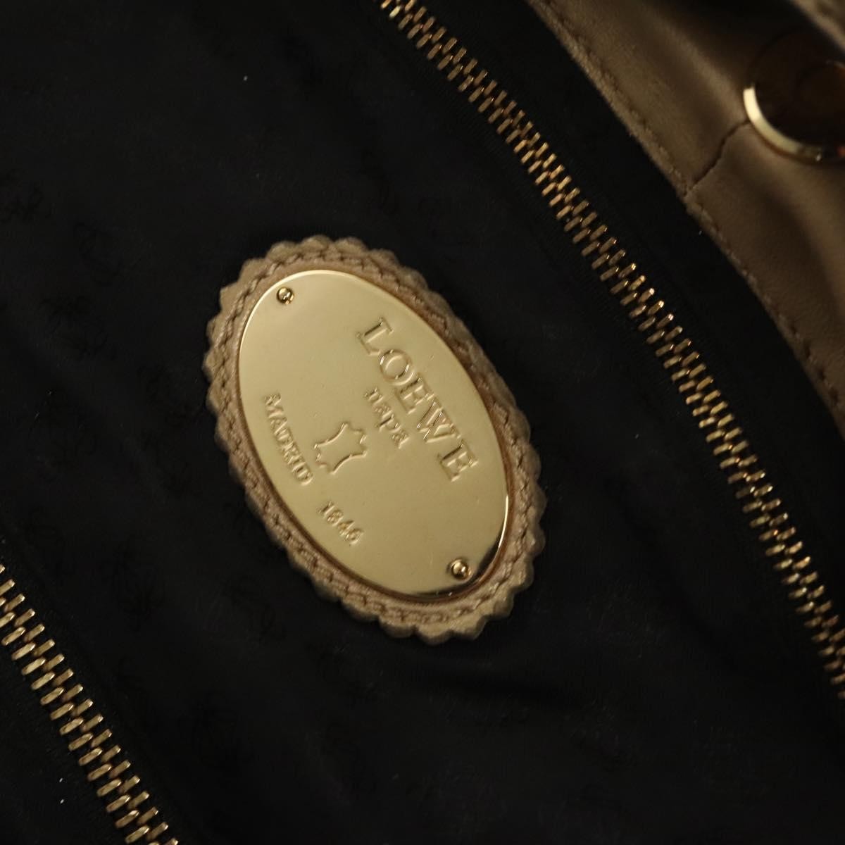 Loewe Anagram Logo Nappa Aire Hand Bag Leather, GOLD, LEATHER, Handbag